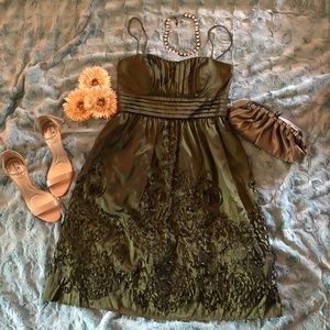 Jessica Howard Evening Olive Green Formal Dress